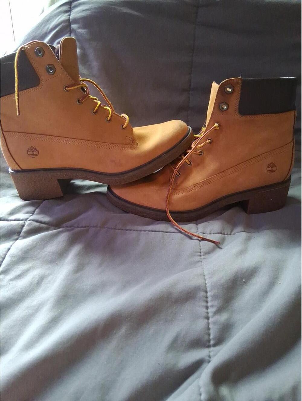 Timberland Women's High Heel Lace-Up Boots, Size 7.5, Tan A25BS A4925 Need LacY1